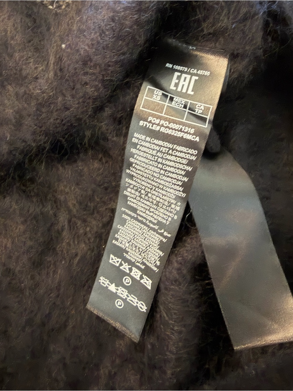 Rag & Bone NWT Jada Brushed Cashmere Sweater Black Size XS - Picture 8 of 8